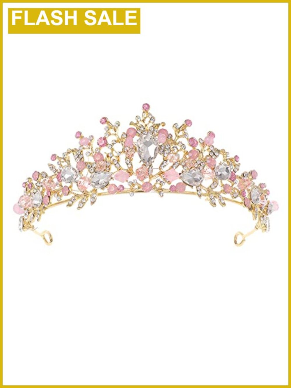 Girls Princess Tiara Crystal Rhinestone Crown Headband Costume Accessory
